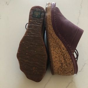 El Naturalista Purple Leather And Cork Wedges